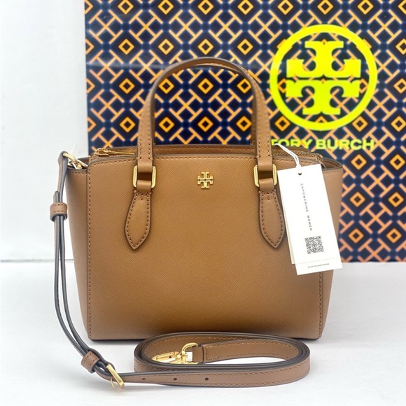 Tory Burch Handbags - TORY BURCH EMERSON MINI NWT
TOP ZIP TOTE LEATHER CROSSBODY SATCHEL